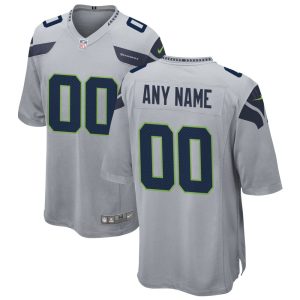 NFL Men's Seattle Seahawks Nike Gray Alternate Custom Game Jersey