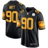 NFL Men's Pittsburgh Steelers T.J. Watt Nike Black Alternate Game Player Jersey