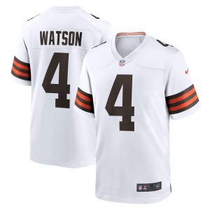 NFL Men's Cleveland Browns Deshaun Watson Nike White Game Jersey