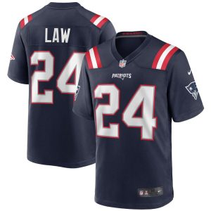 NFL Men's New England Patriots Ty Law Nike Navy Game Retired Player Jersey