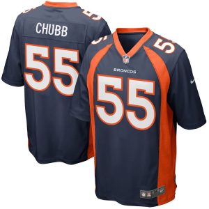 NFL Men's Denver Broncos Bradley Chubb Nike Navy Game Jersey