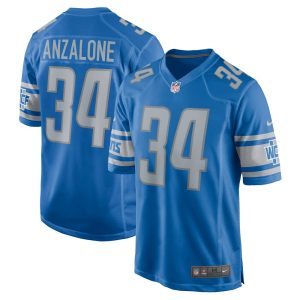 NFL Men's Detroit Lions Alex Anzalone Nike Blue Game Jersey