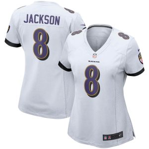 NFL Women's Baltimore Ravens Lamar Jackson Nike White Game Jersey