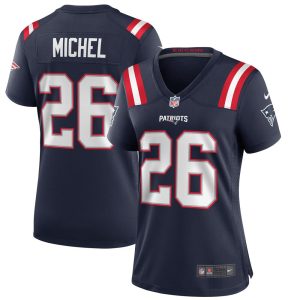 NFL Women's New England Patriots Sony Michel Nike Navy Game Jersey