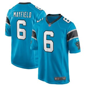 NFL Men's Carolina Panthers Baker Mayfield Nike Blue Alternate Player Game Jersey