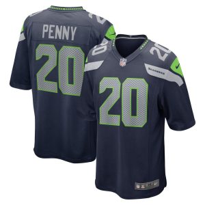 NFL Men's Seattle Seahawks Rashaad Penny Nike College Navy Game Jersey