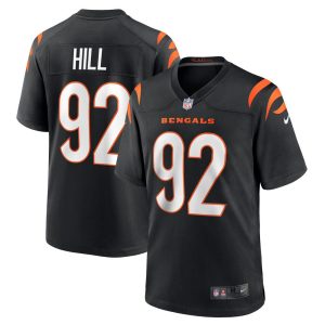 NFL Men's Cincinnati Bengals B.J. Hill Nike Black Game Jersey