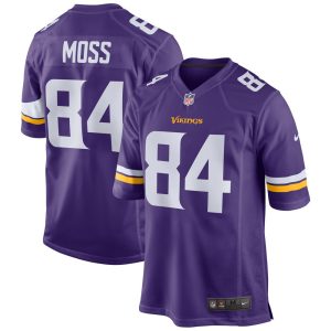 NFL Men's Minnesota Vikings Randy Moss Nike Purple Retired Player Game Jersey