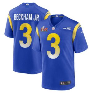 NFL Men's Los Angeles Rams Odell Beckham Jr. Nike Royal Super Bowl LVI Game Patch Jersey