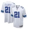 NFL Men's Dallas Cowboys Ezekiel Elliott Nike White Team Game Jersey