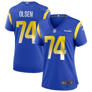 NFL Women's Los Angeles Rams Merlin Olsen Nike Royal Game Retired Player Jersey