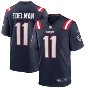 NFL Men's New England Patriots Julian Edelman Nike Navy Game Jersey