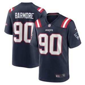 NFL Men's New England Patriots Christian Barmore Nike Navy Player Game Jersey