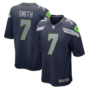 NFL Men's Seattle Seahawks Geno Smith Nike College Navy Game Jersey