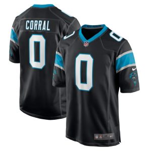 NFL Men's Carolina Panthers Matt Corral Nike Black 2022 NFL Draft Pick Player Game Jersey