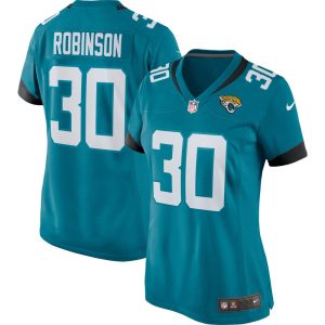 NFL Women's Jacksonville Jaguars James Robinson Nike Teal Player Game Team Jersey