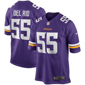 NFL Men's Minnesota Vikings Jack Del Rio Nike Purple Game Retired Player Jersey