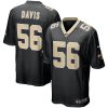 NFL Men's New Orleans Saints Demario Davis Nike Black Game Player Jersey