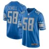 NFL Men's Detroit Lions Penei Sewell Nike Blue Game Jersey