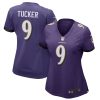 NFL Women's Baltimore Ravens Justin Tucker Nike Purple Game Player Jersey