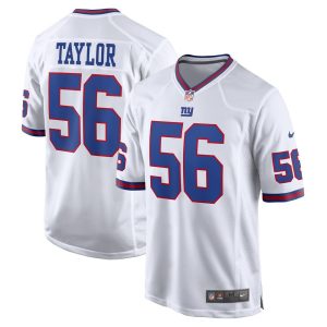 NFL Men's New York Giants Lawrence Taylor Nike White Retired Player Game Jersey