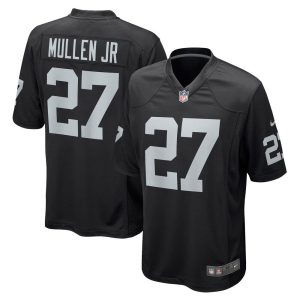 NFL Men's Las Vegas Raiders Trayvon Mullen Jr. Nike Black Game Player Jersey
