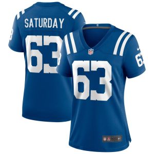 NFL Women's Indianapolis Colts Jeff Saturday Nike Royal Game Retired Player Jersey