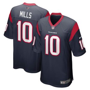 NFL Men's Houston Texans Davis Mills Nike Navy Player Game Jersey