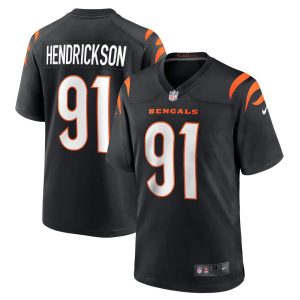 NFL Men's Cincinnati Bengals Trey Hendrickson Nike Black Team Game Jersey