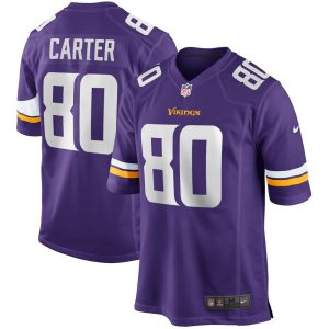NFL Men's Minnesota Vikings Cris Carter Nike Purple Game Retired Player Jersey
