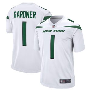 NFL Men's New York Jets Ahmad Sauce Gardner Nike White 2022 NFL Draft First Round Pick Game Jersey