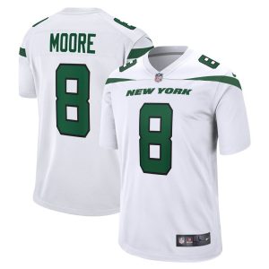 NFL Men's New York Jets Elijah Moore Nike White Game Jersey