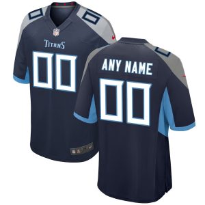 NFL Men's Tennessee Titans Nike Navy Custom Jersey