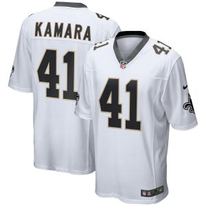NFL Men's New Orleans Saints Alvin Kamara Nike White Game Jersey