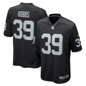 NFL Men's Las Vegas Raiders Nate Hobbs Nike Black Game Jersey