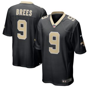 NFL Men's New Orleans Saints Drew Brees Nike Black Team Color Game Jersey