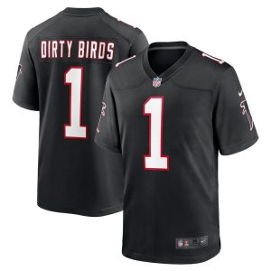 NFL Men's Atlanta Falcons Dirty Birds Nike Black Throwback Game Jersey