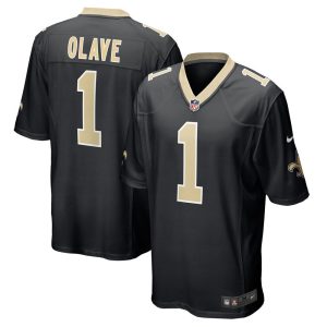 NFL Men's New Orleans Saints Chris Olave Nike Black 2022 NFL Draft First Round Pick Game Jersey