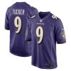 NFL Men's Baltimore Ravens Justin Tucker Nike Purple Game Player Jersey