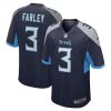 NFL Men's Tennessee Titans Caleb Farley Nike Navy Game Jersey