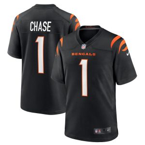 NFL Men's Cincinnati Bengals Ja'Marr Chase Nike Black Game Jersey
