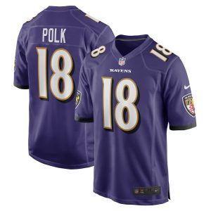 NFL Men's Baltimore Ravens Makai Polk Nike Purple Player Game Jersey