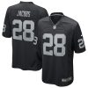 NFL Men's Las Vegas Raiders Josh Jacobs Nike Black Game Player Jersey