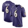 NFL Men's Baltimore Ravens Patrick Queen Nike Purple Game Player Jersey