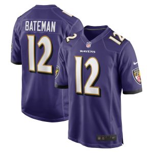 NFL Men's Baltimore Ravens Rashod Bateman Nike Purple Game Jersey