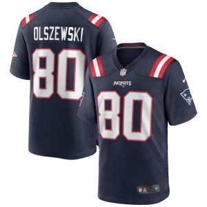 NFL Men's New England Patriots Gunner Olszewski Nike Navy Game Jersey