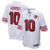 NFL Men's San Francisco 49ers Jimmy Garoppolo Nike White 75th Anniversary 2nd Alternate Game Jersey