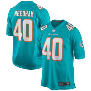 NFL Men's Miami Dolphins Nik Needham Nike Aqua Game Jersey