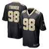 NFL Men's New Orleans Saints Payton Turner Nike Black 2021 NFL Draft First Round Pick Game Jersey