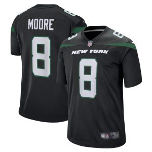 NFL Men's New York Jets Elijah Moore Nike Stealth Black Game Jersey